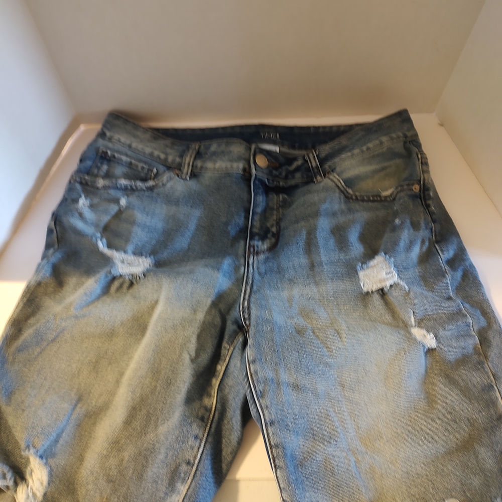 Time and Tru Distressed Blue Jean Shorts